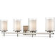 Huderson 4 Light 31 inch Brushed Nickel Vanity Light Wall Light